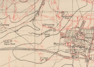 Maricourt (Somme). Detail from Trench Map 62C.NW