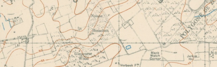 Glencorse Wood and Nonne Bosschen. Detail from Trench Map Sheet 28.NE
